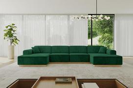 ALTDECOR IREA-U2-v2 kampinė U formos sofa 386 x 165 x 80 cm Žalia