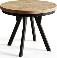 Apvalus išskleidžiamas valgomojo stalas - modernus svetainės ir virtuvės stalas - tvirtos konstrukcijos stalas, skersmuo 80 cm - 130 cm - Craft - Evo Collection