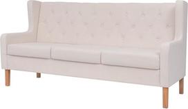 ARKEM 3-vietė sofa Audinys Kreminė balta Svetainės sofos Maža sofa lova Sofa Sodo sofa - 245451