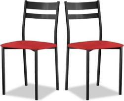 ASTIMESA metalinė virtuvės kėdė su atvira nugara raudona 51cm x 45cm x 40cm