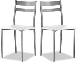 ASTIMESA SCRCBL Virtuvės kėdė, metalas, dirbtinė oda, aliuminis, balta, aukštis 45 cm