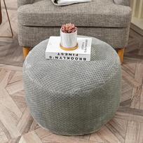 Asuprui Lauko Pouf Osmanų apima apvalios Bean Bag Osmanų sėdynės minkštas dirbtinis kailis Footstool 20x20x12 colių pūkuotas kėdė grindų kėdė kojų atrama su saugykla gyvenamajame kambaryje