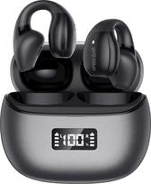 Atviros ausinės, prisegamos ausinės, HiFi sporto ausinės su 4 mikrofonais, atviros belaidės ausinės, 50 valandų veikimo laikas, "Bluetooth 5.3" ausinės fitnesui / važiavimui