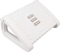 AUNMAS Kojų atrama po stalu, 6 reguliuojamo aukščio ergonominė kojų atrama, ergonominė kojų atrama su masažine konstrukcija ir ratuku (balta)