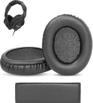Ausų pagalvėlės ir ausinių juosta, skirtos Sennheiser HD280S HD 280 Silver HMD 280/281 ausinėms Ausų pagalvėlės su minkštesne proteino oda ir atminties putomis