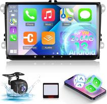 Automobilinis radijas VW Volkswagen Jetta Passat Seat Golf Tiguan Skoda Polo Beetle, 9 colių jutiklinio ekrano belaidis Carplay ir Android automobilinis radijas su Bluetooth/EQ/GPS/WiFi/FM RDS radiju