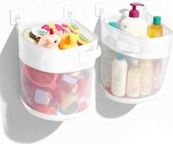 Badespielzeug-Aufbewahrungsnetz, 2 Stück, Badezimmer-Spielzeug-Organizer, Badespielzeug, Netz-Aufbewahrungstasche, maschinenwaschbar, zum Mitnehmen und Sortieren von Spielzeug