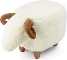 balvi Le Mouton taburetė Balta avies forma Poliesteris / mediena