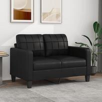 BaraSh 2 vietų sofa juoda 120 cm dirbtinės odos grindų sofa su miego funkcija
