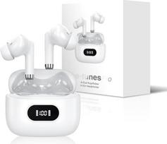 be tunes "Bluetooth" ausinės į ausis PRO BT-14 - 5.3 belaidės "Bluetooth" ausinės į ausis su USB C, "HiFi Stereo" ir giliais bosais - baltos spalvos
