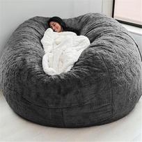 Bean Bag kėdės dangtis, milžiniškas kailinis Bean Bag, sofos dangtis, itin didelis skalbiamas Bean Bag dangtis vaikams, Bean Bag dangtis be užpildo (15 spalva, dydis: 1,83 m)
