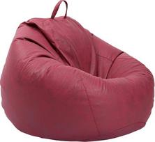 Bean Bag kėdės sofos dangtis be užpildo Lazy Lounger High Back Didelis Bean Bag saugojimo kėdė Couch Couch Lazy Sofa Kėdės 100 cm x 120 cm Raudona