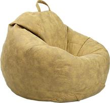 Bean Bag kėdės sofos dangtis be užpildo Lazy Lounger High Back Didelis Bean Bag saugojimo kėdė Couch Couch Lazy Sofa Kėdės 70 cm x 80 cm Yellow