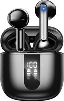 Belaidės "Bluetooth 5.4" ausinės, "In-Ear" su 6 ENC mikrofonais, "Bluetooth" ausinės, 60 valandų stereofoninės belaidės ausinės, triukšmą slopinančios ausinės, USB-C, IP5 vandeniui atsparios ausinės (Mulit Black)