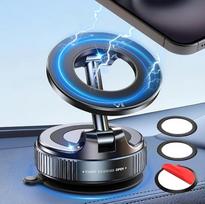 beseloa Vakuuminis magnetinis mobiliojo telefono laikiklis automobilyje, mobiliojo telefono laikiklis, atnaujintas sulankstomas ir reguliuojamas, siurbimo taurės mobiliojo telefono laikiklis, pasukamas 360° kampu, skirtas "Android" ir "iPhone 16 Pro Max 1