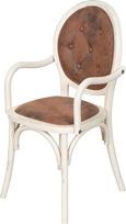 Biscottini Thonet Valgomojo kėdės medinės dirbtinė oda 45 x 47 x 96 cm Dirbtinė oda Vintage minkštas fotelis gyvenamajame kambaryje Virtuvė Klasikinis