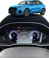 BIXUAN 10,25 colių MMI navigacijos ekrano apsauga, suderinama su "Audi Q3 F3 Virtual Cockpit 2019 2020-2024" ekrano apsauga Skaidrus 9H grūdintas stiklas, atsparus įbrėžimams GPS navigacijos plėvelė [Ne