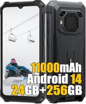 Blackview BV6200 Plus Lauko mobilusis telefonas be sutarties 2025, 24GB + 256GB/2TB Lauko išmanusis telefonas "Android 14", 6,56 colių ekranas, 98 dB 3W garsiakalbis, 11000 mAh, IP68 atsparus vandeniui statybvietėje