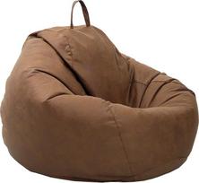 Bohnenbeutel Stuhl Sofa Deckung Ohne Füllstoff Lazy Lounger Hochrücken Großer Bohnenbeutel Aufbewahrungsstuhl Couch Couch, Faule Sofa Stühle 70cmx80cm Brown