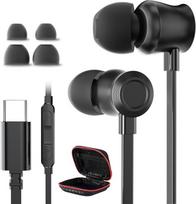 C tipo USB ausinės "iPhone 16", "15 Pro Max Plus", plokščias kabelis be susipainiojimo, USB C ausinės, laidinės su mikrofonu, garsumo valdymu, triukšmo slopinimu, skirtos "Samsung S24