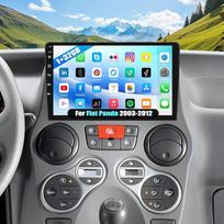 CAMECHO "Android 13" automobilinis radijas "Fiat Panda" 2003-2012 m. su navigacija, dvigubas DIN su 9 colių ekranu, RDS/FM MirrorLink Bluetooth/EQ