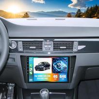 CAMECHO 4G+64G Android 15 Autoradio für BMW 3ER E90 E91 E92 E93 (2005-2011) mit Navi Carplay Android Auto, Doppel Din Autoradio mit 9 Zoll Bildschirm Bluetooth RDS/FM MirrorLink+Rückfahrkamera