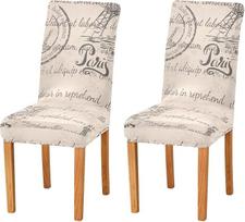 CHIFIGNO Derliaus Eifelio bokštas Paryžius Smėlio spalvos kėdžių dangteliai Slipcovers rinkinys iš 4 nuimamų skalbiamų virtuvės Parsons kėdžių dangteliai Sėdynės apsauga valgomojo kambarys Viešbutis ceremonija