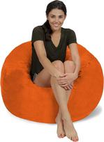 Chill Sack L-Der Sitzsack mit Memory-Foam Füllung Hergestellt in Deutschland-Das Sitzkissen für Kinder und Erwachsene mit kuschelweichem, waschbarem Velourbezug in Orange
