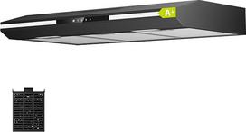 CIARRA CBCB90921 A+ 90 cm apatinis recirkuliacinis gartraukis Recirkuliacinis gartraukis Jutiklinis valdymas 3 galios lygiai Integruotas apatinės spintelės apatinis gartraukis su CBCF011 aktyviosios anglies filtru Juodas