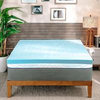 Clara Clark Memory Foam Mattress Topper 4" Double XL Mattress Topper Ventiliuojamas dizainas ir vėsinantis gelis Mattress Toppers College Dorm Essentials Cooling