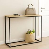 DanDiBo 96636 Plonas metalinis konsolinis staliukas Modernus 100 x 80 x 30 cm šoninis staliukas Prieškambario staliukas Sofos staliukas