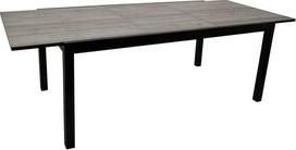 DEGAMO Faro XXL ištiesiamas sodo stalas 200/300 x 110 cm Aliuminis antracitas + keramikos stiklas šviesiai pilka spalva Lauko