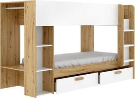 DEKIT GRUPO RIMOBEL Nido Nordic Melamino lova, balta, 150 x 245,4 x 109,8 cm
