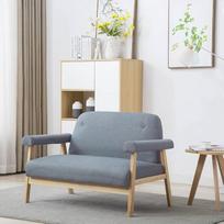 Dvivietė sofa Dvigulė sofa Sofa Lounge Sofa Minkšta sofa Atsipalaiduoti sofa Svečių sofa Loveseat Sofa gyvenamajam kambariui Miegamasis Svečių kambarys Audinys Šviesiai pilka
