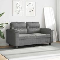 Dvivietė sofa Dvigulė sofa Sofa Lounge Sofa Minkšta sofa Atsipalaiduoti sofa Svečių sofa Loveseat Sofa svetainei Miegamasis Svečių kambarys Tamsiai pilka 120 cm mikropluošto audinys
