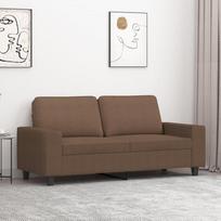 Dvivietė sofa Dvigulė sofa Sofa Lounge Sofa Minkšta sofa Atsipalaiduoti sofa Svečių sofa Loveseat Sofa svetainei Svečių kambarys Miegamasis Ruda 140 cm audinys