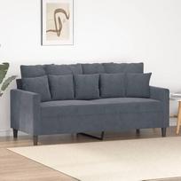 Dvivietė sofa Dvigulė sofa Sofa Lounge Sofa Minkšta sofa Svečių sofa Atsipalaiduoti sofa Loveseat Sofa svetainei Miegamojo kambarys Svečių kambarys Tamsiai pilka 140 cm Velvetas