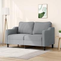 Dvivietė sofa Dvigulė sofa Sofa Lounge Sofa Relax Sofa Svečių sofa Loveseat Sofa Minkšta sofa gyvenamajam kambariui Miegamasis Svečių kambarys Šviesiai pilka 140 cm audinys