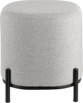 EGLO LIVING Mashike Minimalistinė taburetė Apvali sofos taburetė Tekstilinis pilkos ir juodos spalvos metalinis pufas Skersmuo 38 cm