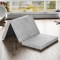 EGO Home Sulankstomas čiužinys 65 x 196 cm, sulankstomas 10 cm aukščio čiužinys svečiams, sulankstomo čiužinio kietumo lygis H3, kelioninis čiužinys, 3 dalių gelio visko putų sulankstomas čiužinys kelionėms, stovyklavimui, ant grindų