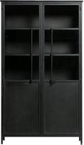 Eksponatų vitrina Aukštis 170 cm Metalinė juoda