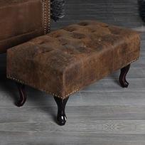 Elegantiško dizaino "Classic Winchester" klasikinio Anglijos Česterfildo stiliaus rudos dirbtinės odos pėdkelnės