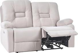 Elektra reguliuojama 2 vietų sofa "Velvet Beige" USB prievadas LED šviesa "Bergen