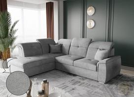 FRIDERIK-EU Kampinė sofa su miego funkcija ir lovos dėže [kairė - pilka] Svetainės baldai, Sofos ir sofos, Kampinė sofa, Kampinė sofa su miego funkcija, Sofa lova su lovos dėže