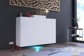 Furnitech K5 Modernus svetainės kambarys, komoda, spinta, komoda, miegamasis, valgomasis, svetainės baldai Matinis (Baldai be LED, K5-18M-W7)