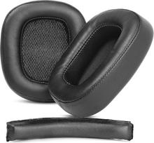 G930 ausų pagalvėlės ir galvos juosta, tinkančios "Logitech G930", G930S, G430, G432 žaidimų ausinėms, ausų pagalvėlės ir galvos juostos pagalvėlės (baltyminė oda / atminties putos)