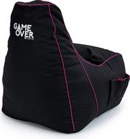 Game Over Video Gaming Bean Bag Gaming Chair | Indoor Living Room | Side Pockets for Controller Headset, Holder | Ergonomiškas dizainas atsidavusiems žaidėjams