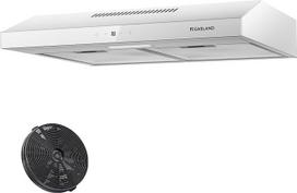 GASLAND SR60WS Gartraukis 60 cm, recirkuliacinis, tylus ištraukiamasis oras, 214 m³/h, aktyvuotos anglies filtras, 3 lygių jutiklinis valdymas su filtru, balto metalo stiklo ekranai
