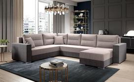 Generisch Kapitono sofos sofos komplektas Kampinė U formos sofa su miego funkcija Gyvenamasis kraštovaizdis Malmo 94/Malmo 16 Audinys Plotis 314 cm x Gylis 217 cm
