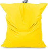 HAPPERS Giant Bean Bag XXL Faux Leather Indoor Yellow with Filling for Indoor Use Large Cushion Universalūs gali būti naudojami kaip sofos ar lovos pakaitalas Big Puff